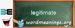 WordMeaning blackboard for legitimate